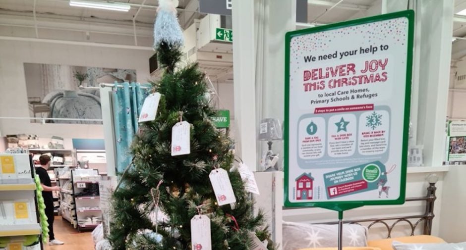Dunelm Stockport host giving tree for Brinnington Hall Home One Stockport